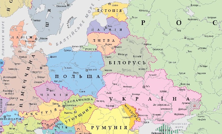 Карта Східної Європи